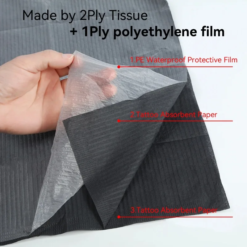 25/50/125PCS Disposable Tattoo Clean Pad Tattoo Bibs Table Covers Clean Patient Dental Napkins Tattoo Accessories