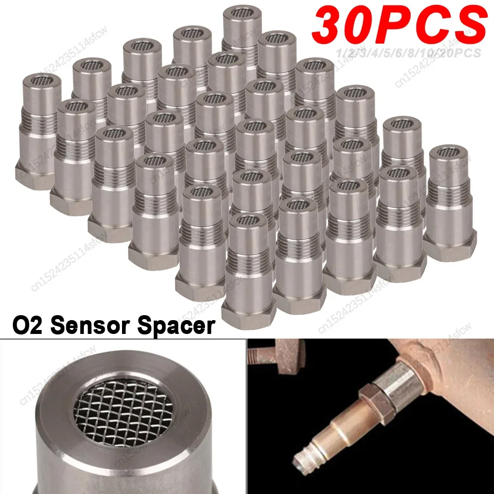 30-1 Stuks O2 Zuurstofsensor Spacer O2 Sensor Extender Adapter M 18X1.5 Mini Katalysator Cel Eliminator Check Motor Licht