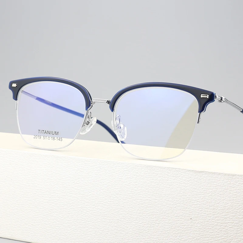 

Titanium Glasses Frame Men Brand New Design Square Eyeglasses High-end Quality Ultralight Spectacle Frames Business Eyewear