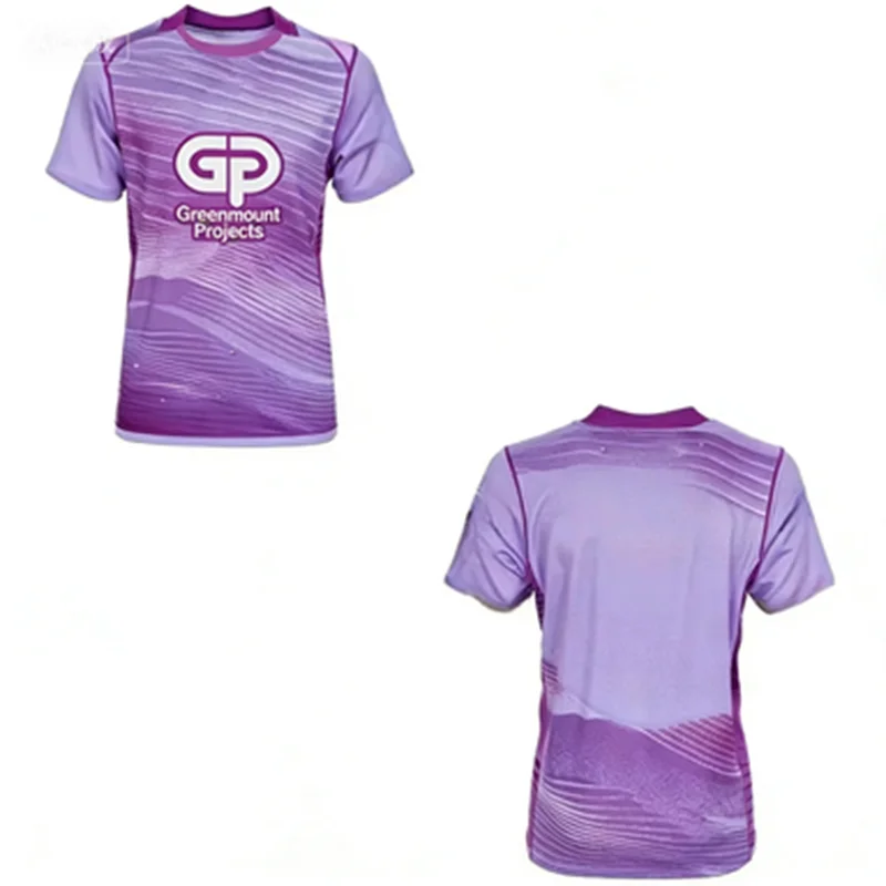 VERSÃO DE VENTILADOR DE WIGAN WARRIORS T-SHIRT DE FOOTBALL, JERSEYS DE AJUDA RÁPIDA IMPRESSO 3D PARA ADULTS E NIÑOS