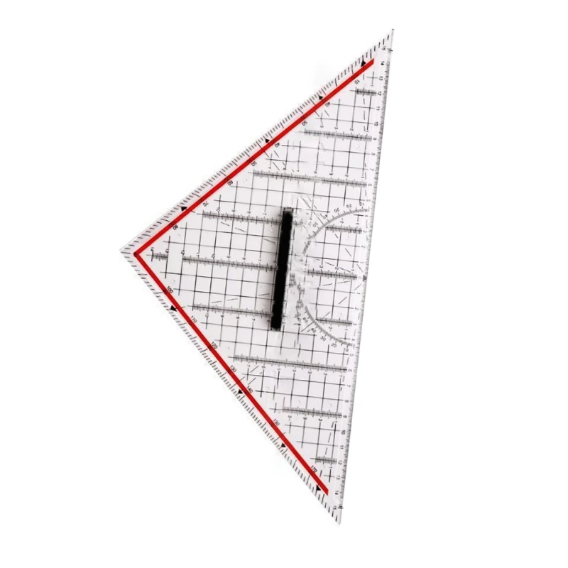 Plastic Protractor Set Square with Handle Math 30cm Drafting Tool for Architects Engineers and Students