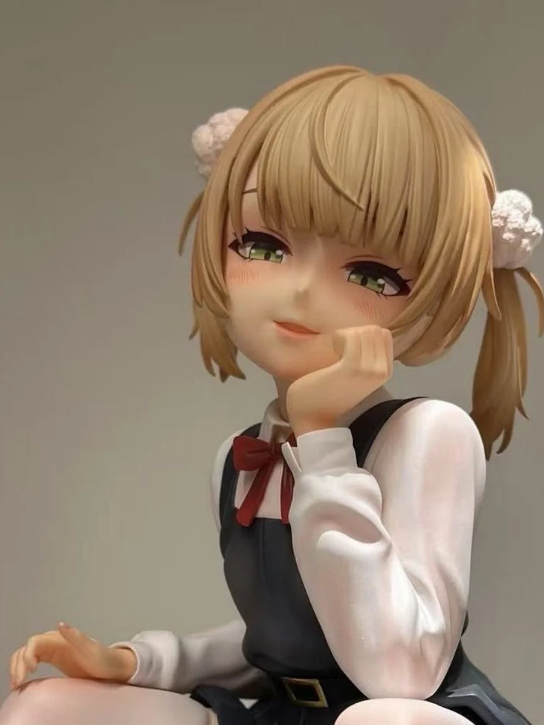 Chinese Anime School Uniform Girl Figure Weather Girl GK Crouching Pose Trendy Play Collectible Boxed PVC Model Anime Toy