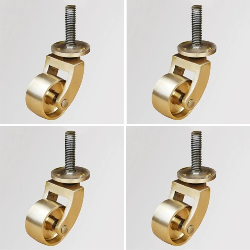 Brand New 4PCS Heavy Brass Universal Furniture Casters Table Chair Sofa Bar Smoothly Mute Wheels Rollers Runners