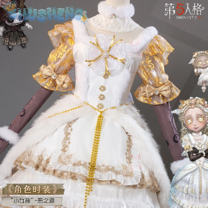 Déguisement Cosplay Game Ta.com V pour Petite Fille, Magnifique Robe Lolita Douce, Accessoires, Châle, Ensemble de ixd'Halloween