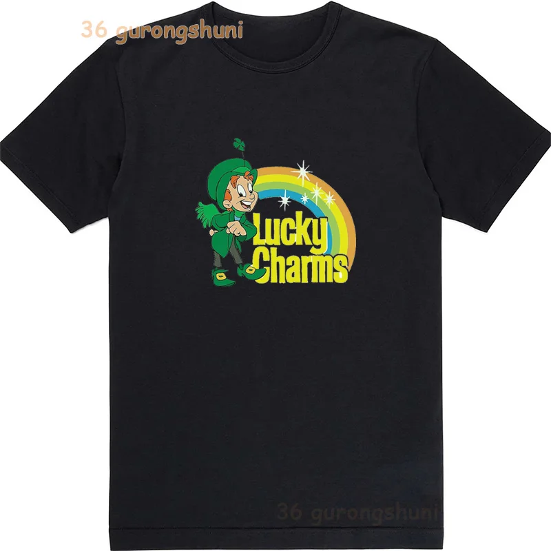 T Shirt For Girls Clothes Children Short Sleeve lucky charms T-shirts Graphic black T Shirts Kids clothing baby summer tops tees