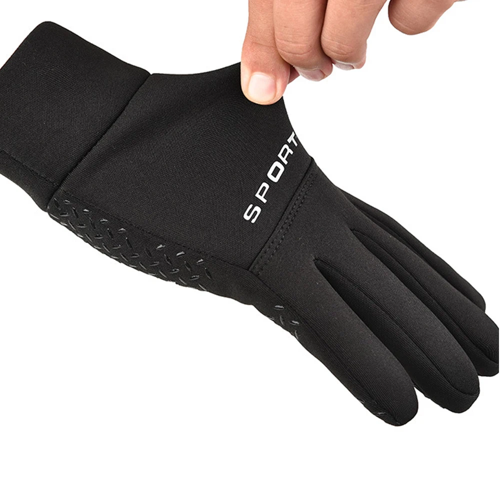 Black Waterproof Gloves Winter Warm Cycling Outdoor Sports Running Riding Motorcycle Ski Touch Screen Snowboard Gloves Men 2023