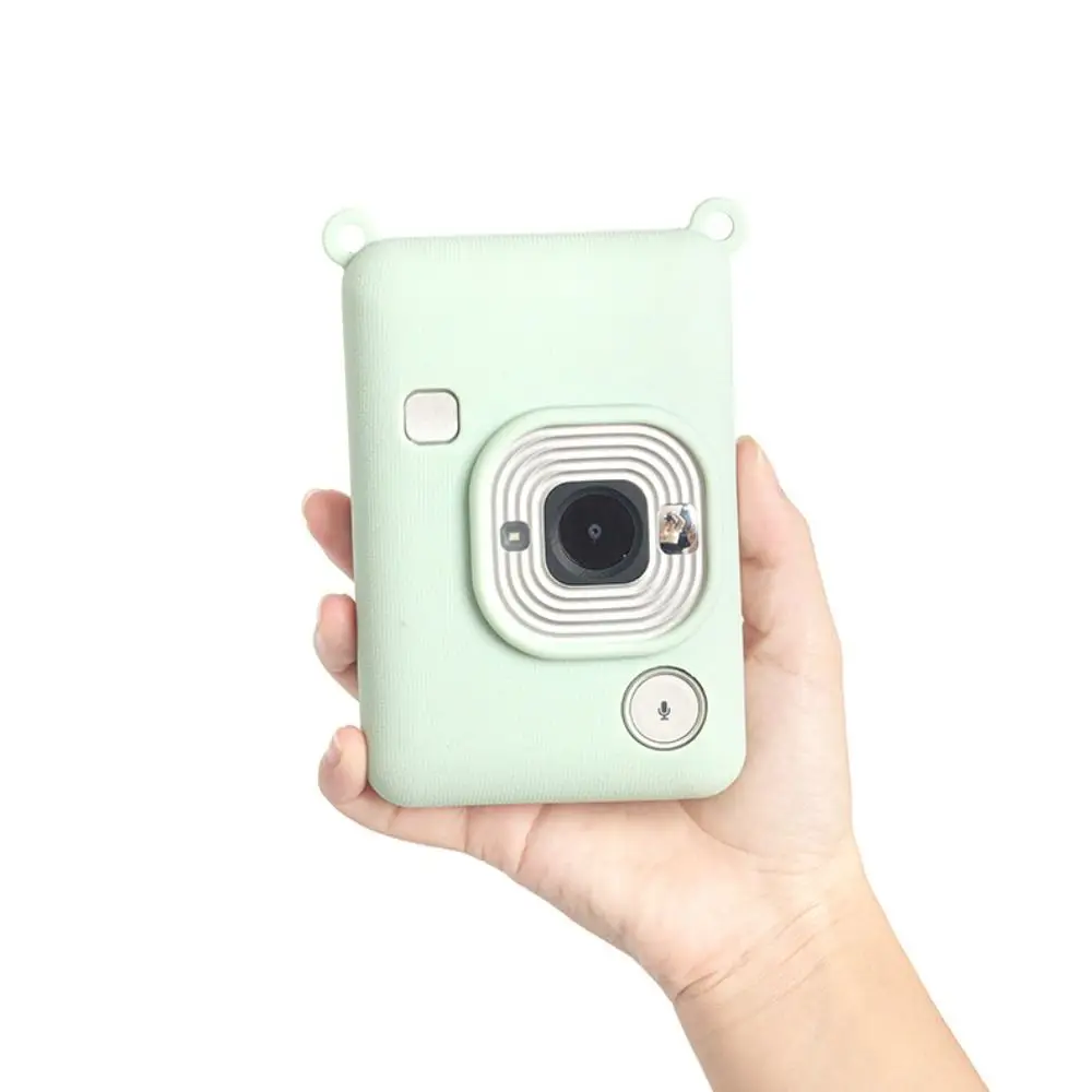 ซิลิโคนกล้องทันทีสีทึบสวมใส่ป้องกันนุ่มกันกระแทกสําหรับ Fujifilm Instax Mini Liplay