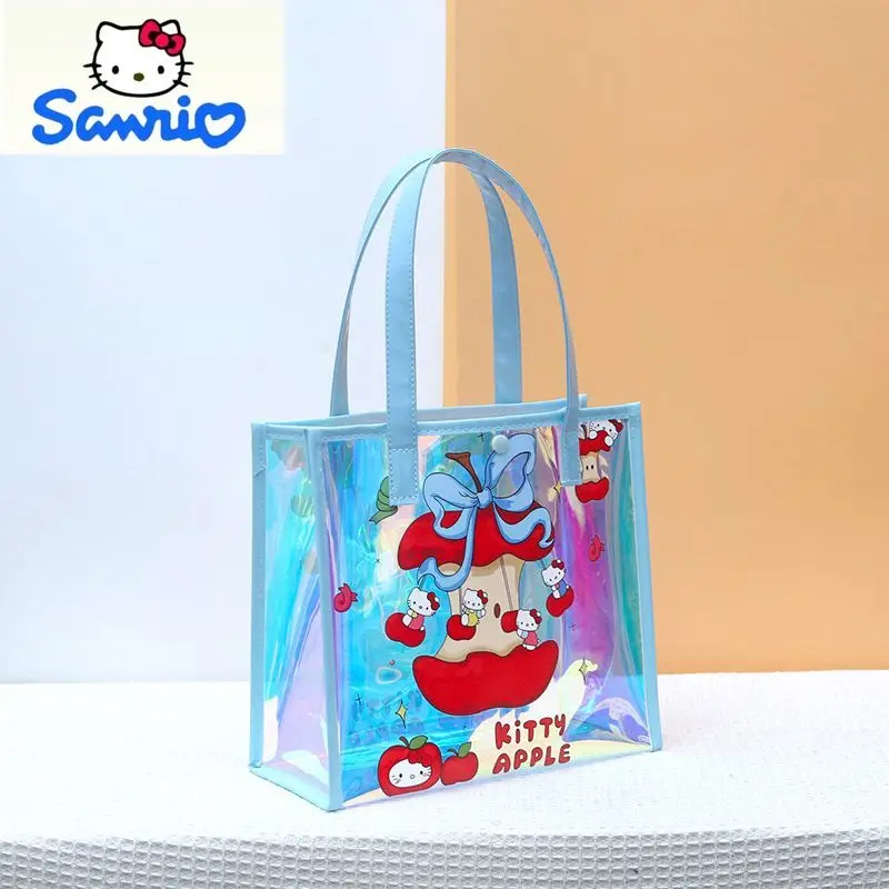 

Sanrio Fashion Cartoon Hello Kitty Waterproof Large Capacity Handbag, Women's Versatile High Quality PVC Beach Bag