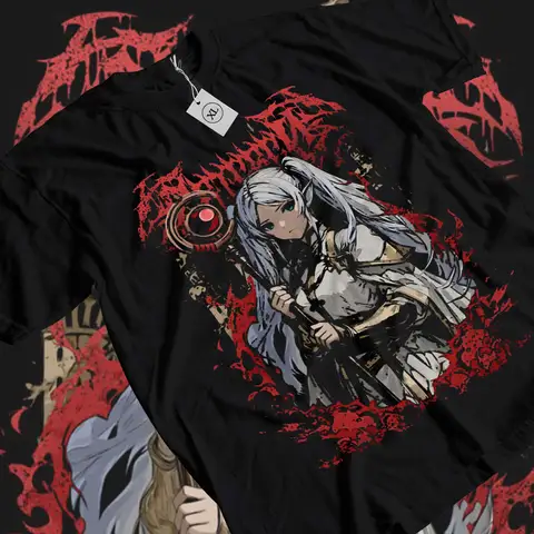 T-shirt Frieren Beyond Journey's End Fern Stark Girl Anime Regali Camicia Tutte le taglie