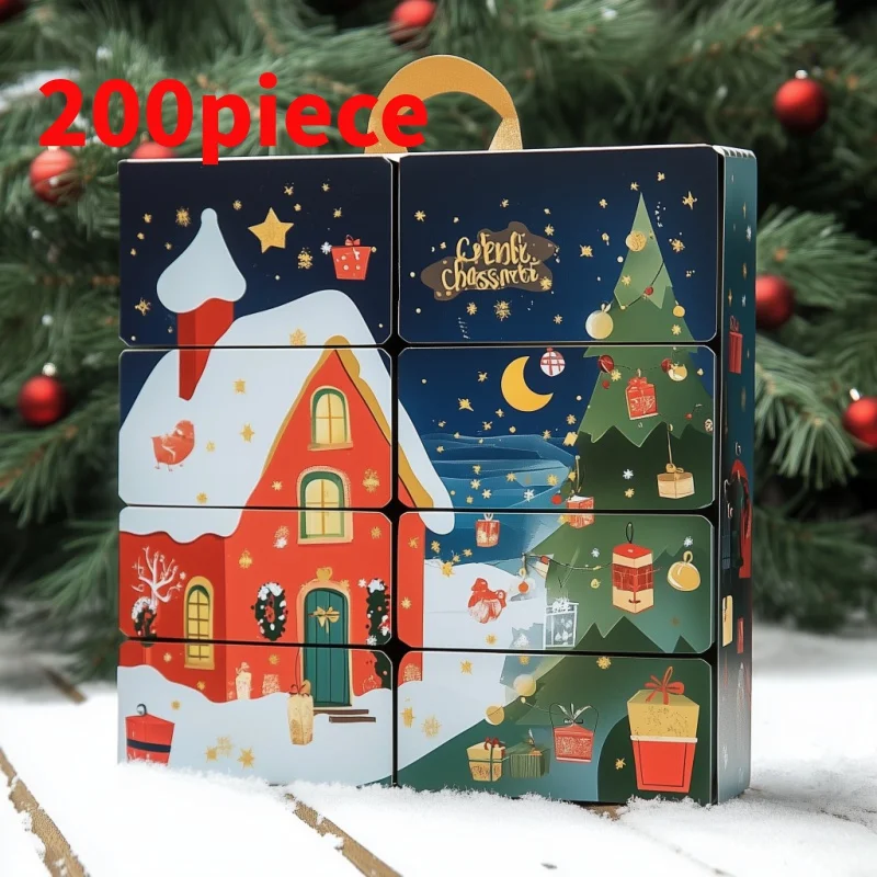 20 0piece.Custom.Mysterious Holiday Box Custom Empty Ramadan Advent Calendar Box Packaging