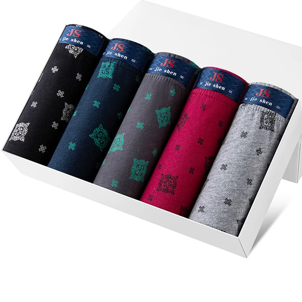 

5 шт. мужских трусов из 100% хлопка, нижнее белье больших размеров 4XL-6XL, мягкие дышащие комфортные трусы, бесплатная доставка