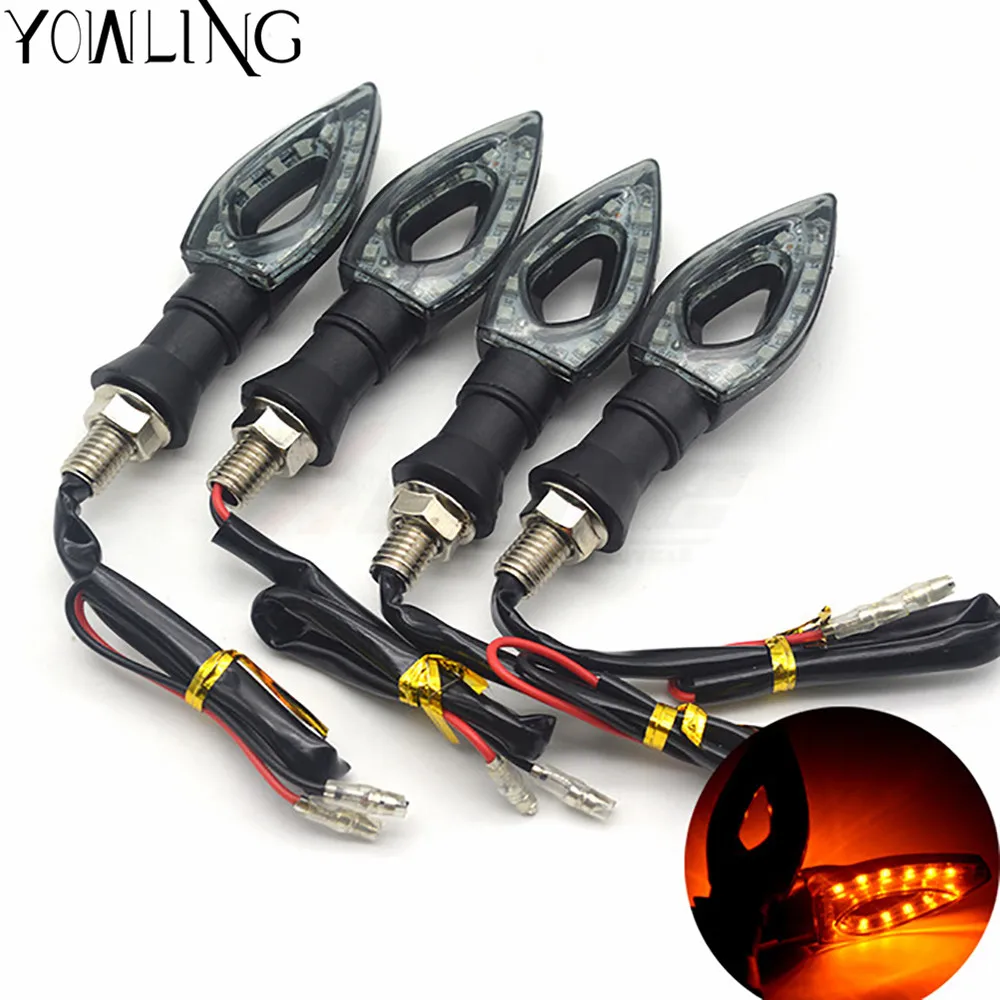 4pcs Turn Signal LED Light Lamp Flowing Water Blinker Flashing Indicator Bendable Flashing Lights FOR Yamaha Tricity 125 155 300