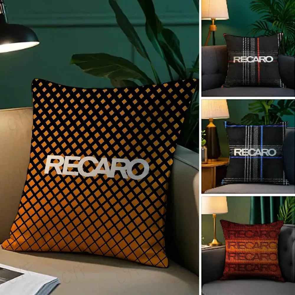 Fashion Anime R-Recaro Pillow Case Anti-dustmite Pillowcase Invisible zipper silky short plush Sofa cushion cover
