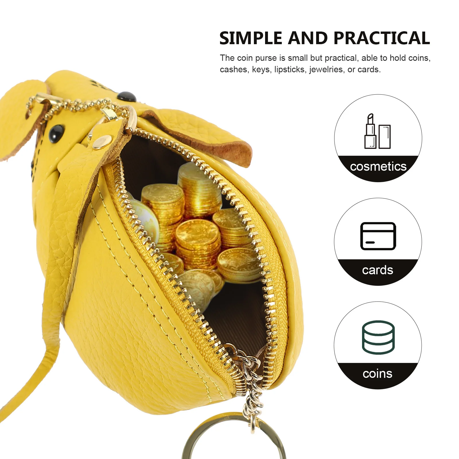 Adorable Mouse Shaped Coin Purse Compact Mini Wallet for Women Cute Small Pouch Holder for Change Jewelry Lipstick