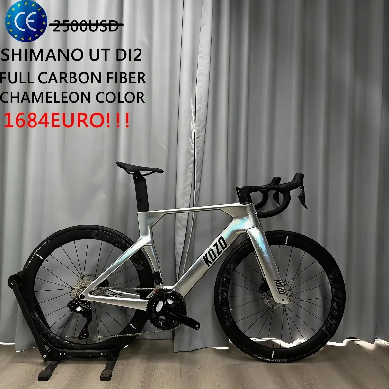 T800 Full Carbon Fiber Road Bike Di2 Disc Brakes Thru Axles Professional Racing Bicycle 700C Lightweight Cycling Equipment Gear