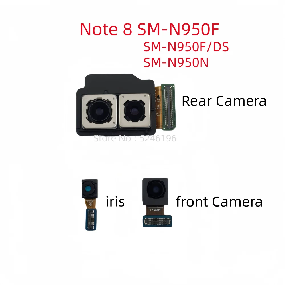 1pcs Back big Main Rear Camera front Camera iris ID Module For Samsung Galaxy Note 8 SM-N950F SM-N950F/DS SM-N950N Replace Part