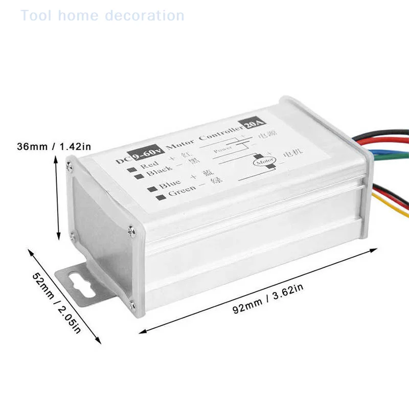 Regolatore di velocità del motore DC 9V-60V ad alta efficienza, modulo di controllo del driver del motore a spazzole, adatto per 12V 24V 36V 48V 60V