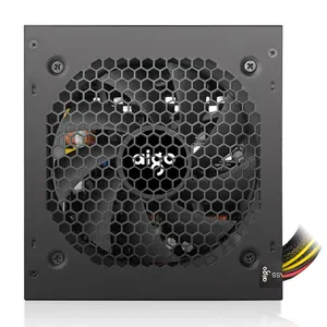 Aigo K 500W PC, PSU, tedarik Ünitesi, güç kaynağı Siyah Oyun Sessiz 120mm Fan RGB 24pin 12V ATX güç Kaynağı bir masaüstü bilgisayara BTC Yazı tipi panelindeki 6 büyük satış led ışıkları-no. 6