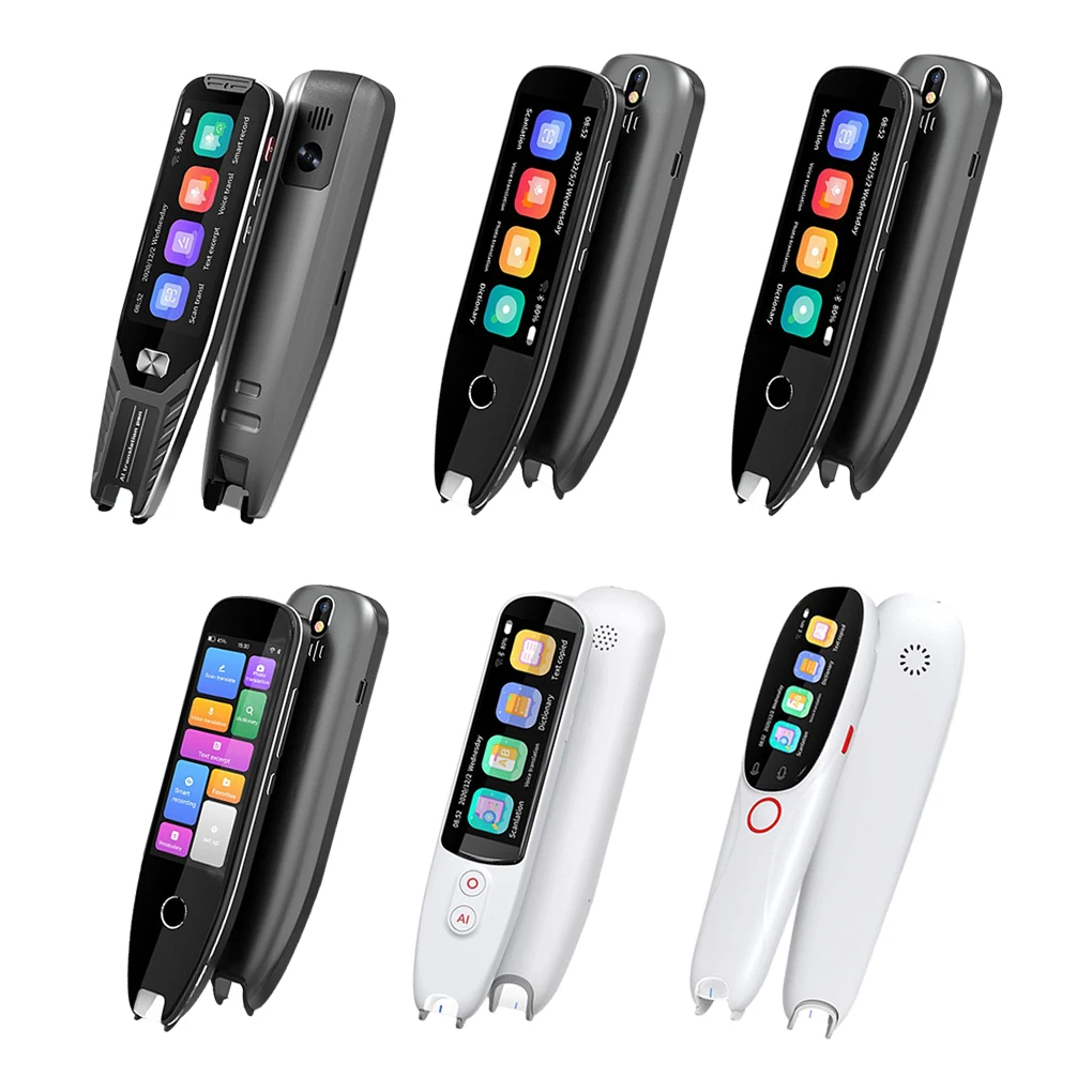 مترجم مريح يعمل بالبطارية للتعلم ، قارئ ماسح ضوئي للتعلم ، قلم رمادي ، تعلم ، هدية عيد ميلاد ، رمادي