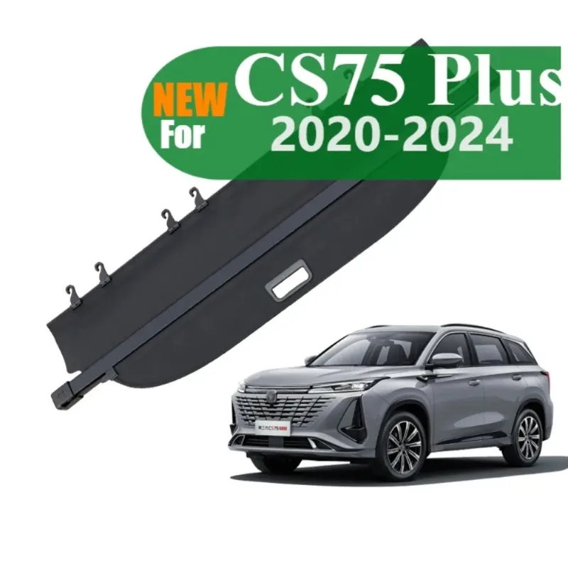 For Changan CS75 Plus 2020-2024 Retractable Trunk Cargo Cover Parcel Rack Waterproof Shield Privacy Auto Interior Accessories
