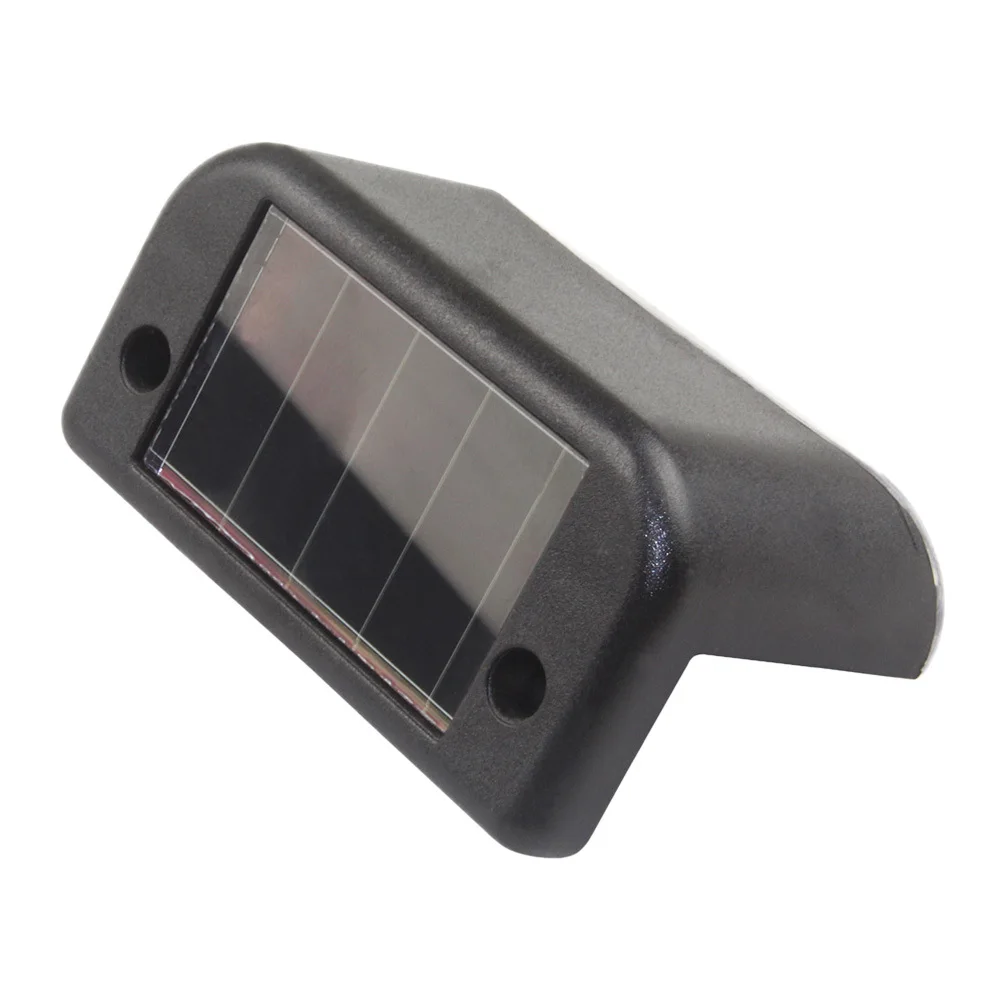 Solar Step Lights Led Stair Deck Railing Outdoor Security Lighting Ip65 Waterproof Garden Path Night Sensor Black Shell