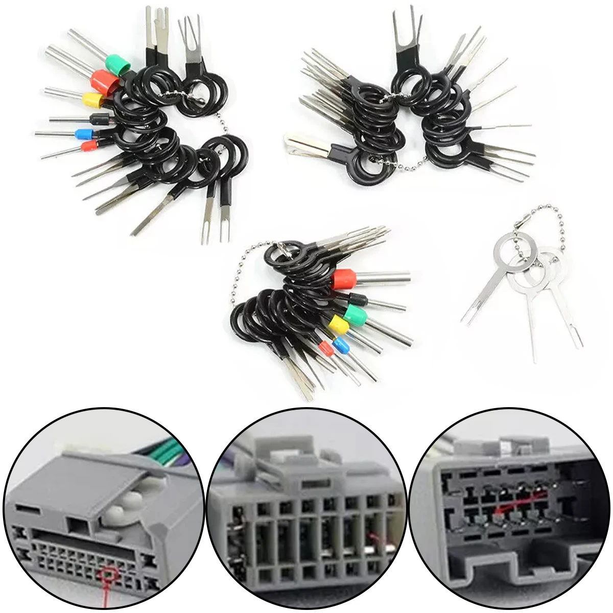 70PCS Automotive Plug Terminal Remove Tool Set Key Pin Car Electrical Wire Crimp Connector Extractor Kit Accessories