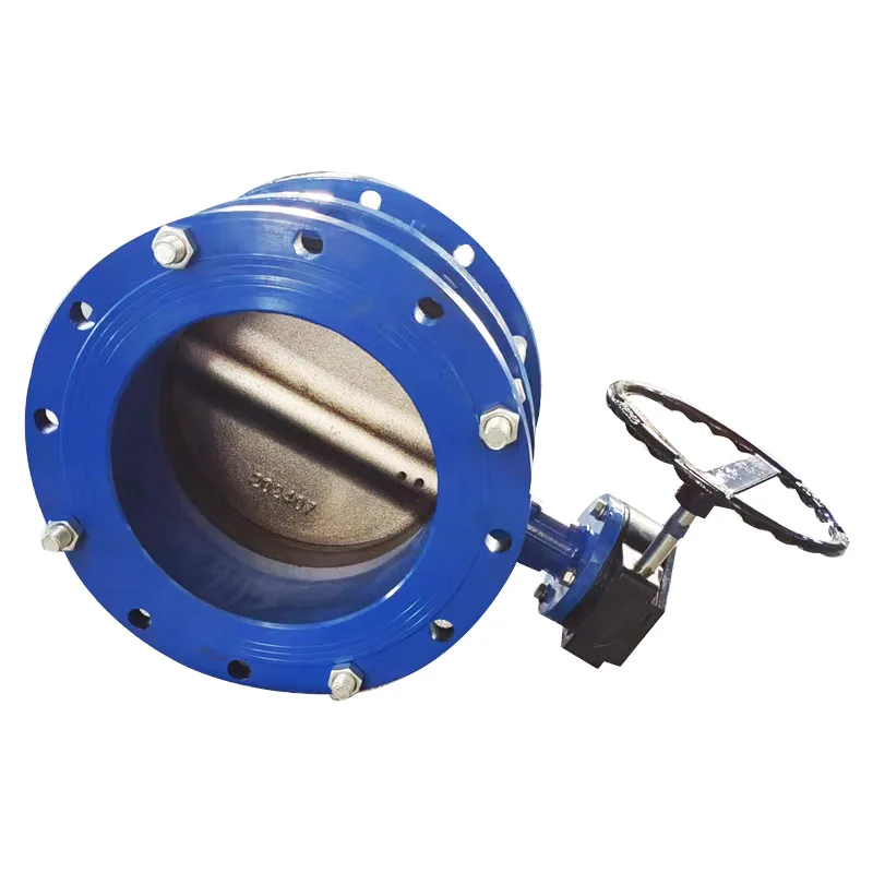 

Telescopic flange butterfly valve split double flange turbine ductile iron butterfly valve