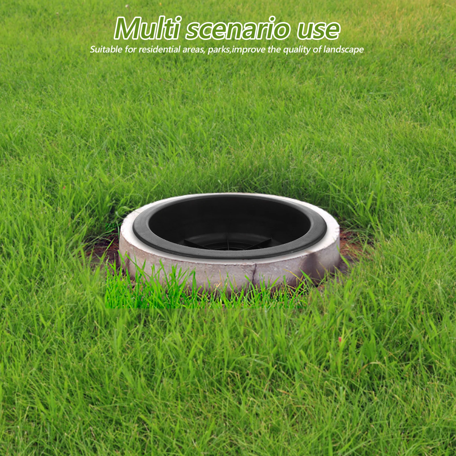 

Replacement Lawn Well For Garden Yard Plastic Round Lid Durable Waterproof Easy Installation Landscape Decorative Outdoor