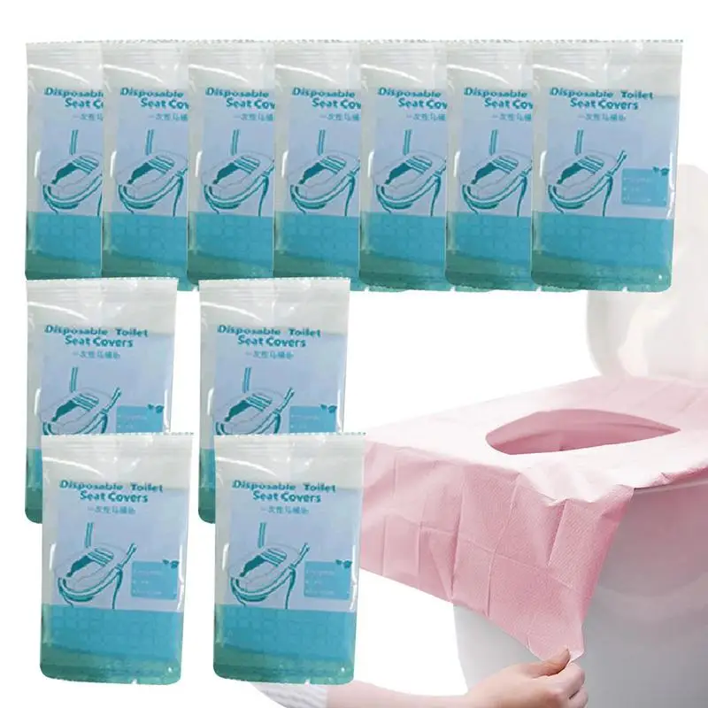 Travel Toilet Seat Covers 10 Pcs Potty Covers For Public Restroom Protect From Public Toilets Packing Toilet Seat Cover WC Pad