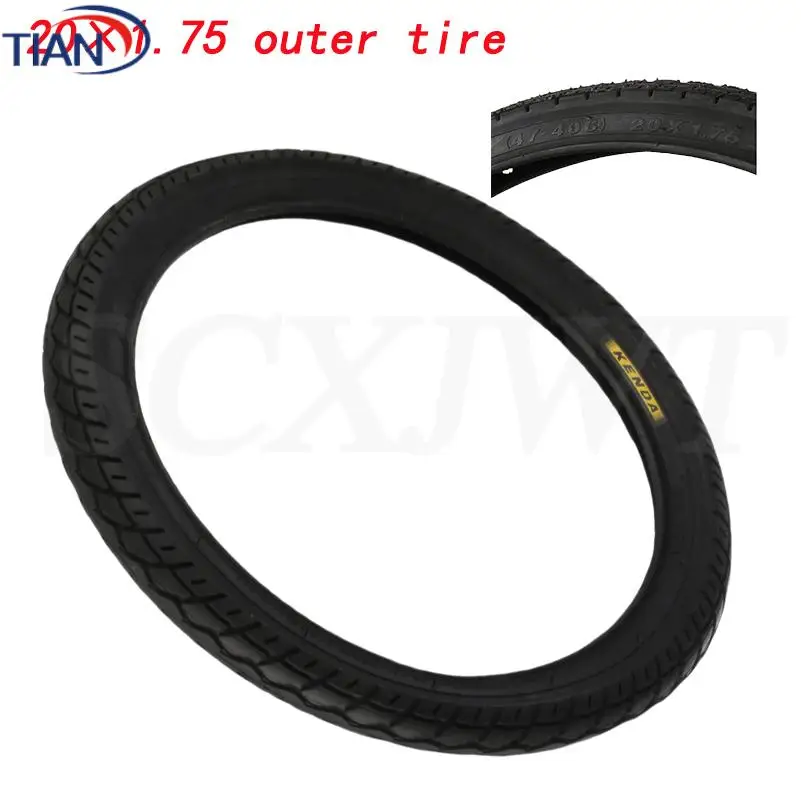 20*1.75 Anti-Slip Black Bicycle outer tire – Durable 20-Inch Options for BMX Bikes and Kids' Bike Riding