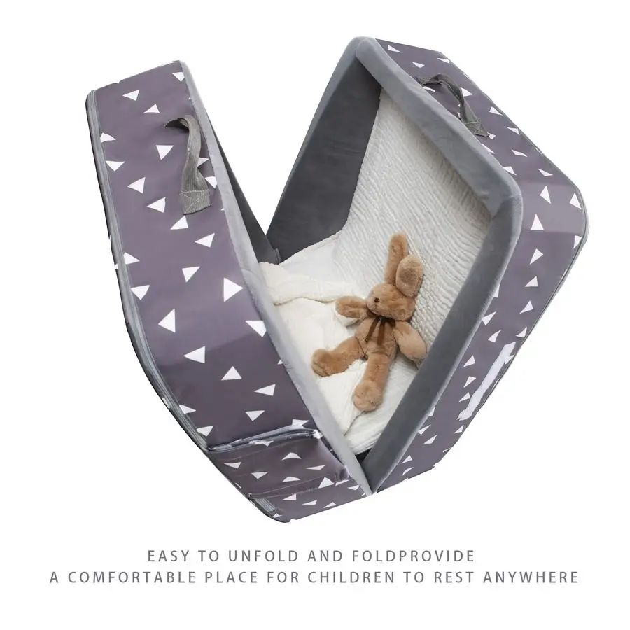 Infant and Toddler Travel Beds Triangle, Grey