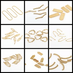 12 Stuks Gehamerd Messing Charme, Geometrie Connector, Bevindingen Accessoires Voor Diy Oorbel Ketting Armband Diy Maken, Sieraden Benodigdheden