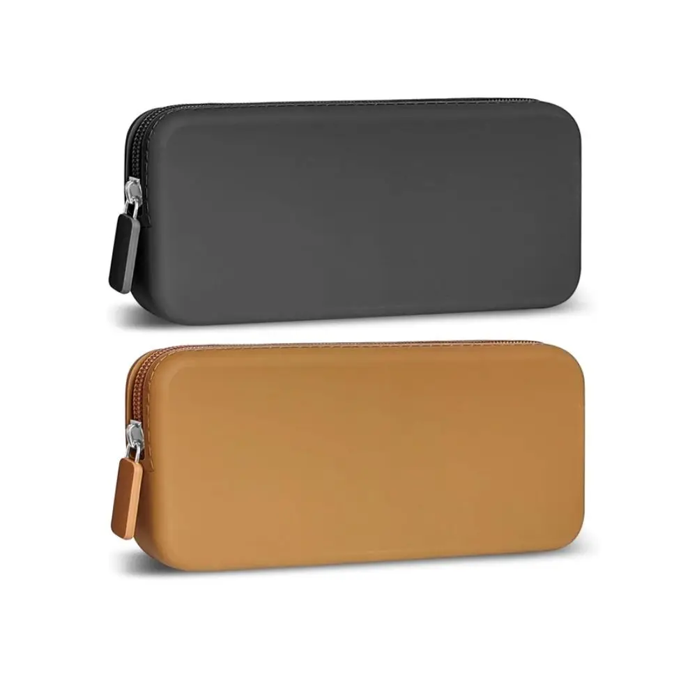 

Morandi Color Silicone Cosmetic Bag Rectangle Coin Purse Multifunction Storage Bag Makeup Brush Holder Large Capacity