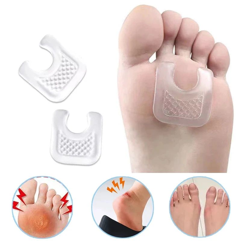 4PCS Soft Silicone Shoes Sticker Patch Protector Relief Pain Blisters Callus Remover Foot Care Non-Slip Insert Pads Unisex