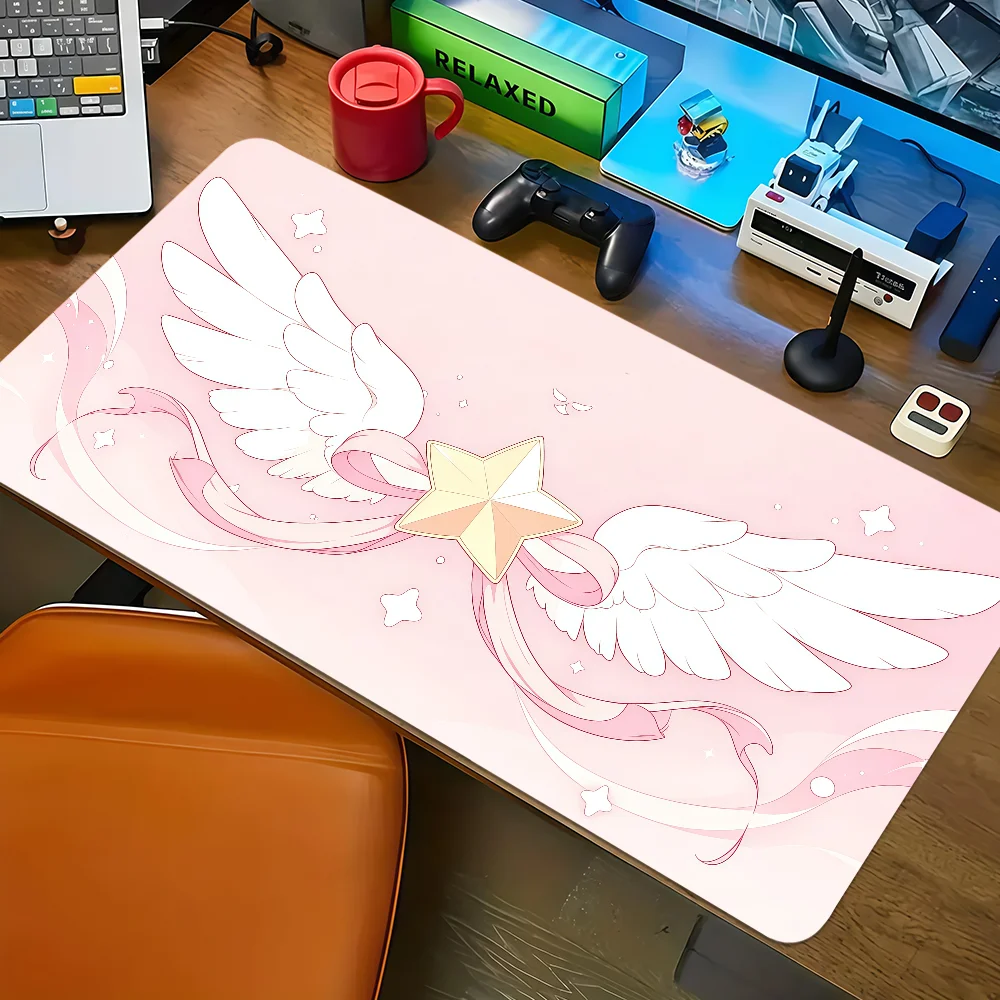Anime Cardcaptor Sakura Cute Mouse Pad Large Non-slip Lockedge Desktop Computer Desk Mat Keyboard MousePad Office Gamer Student