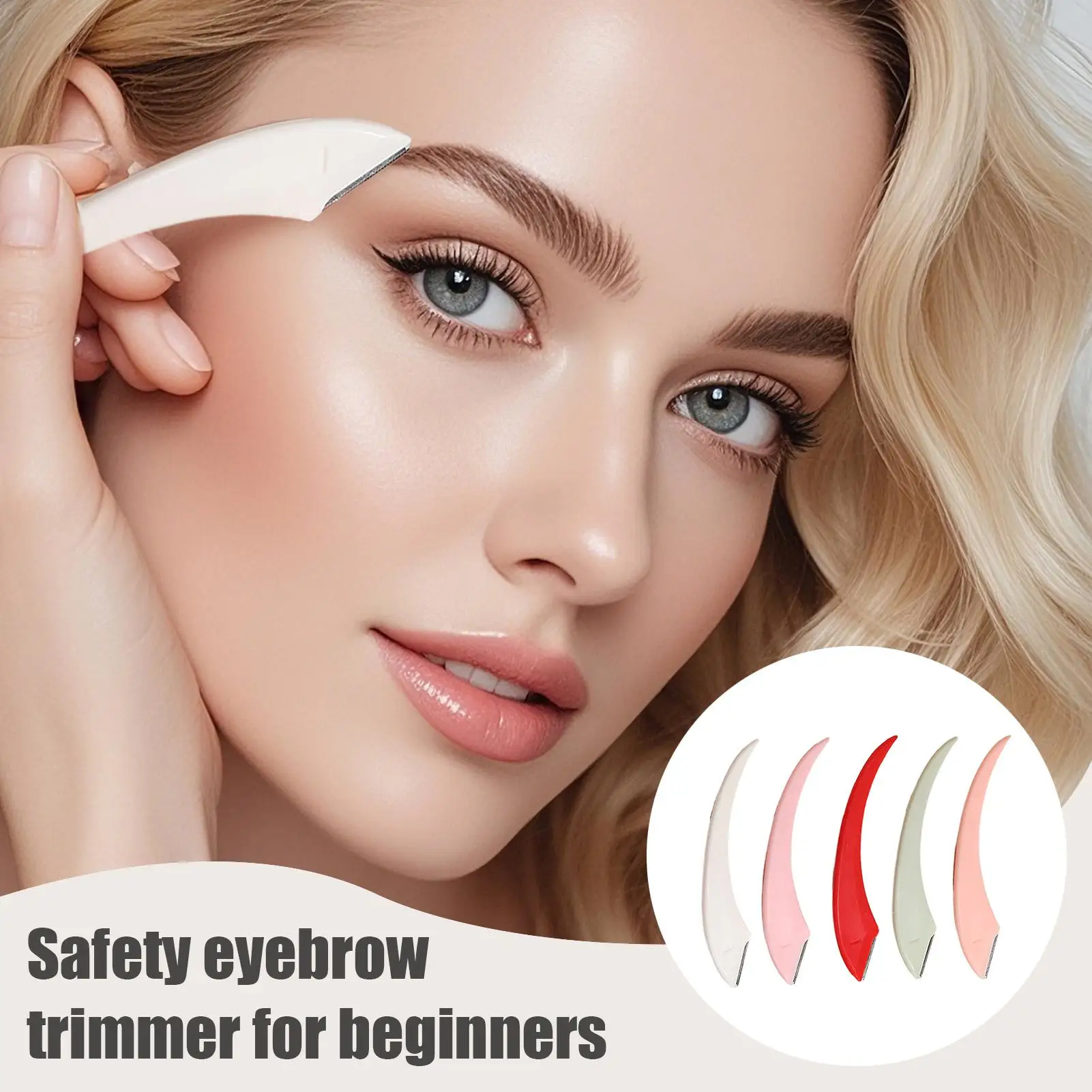 العين أداة قص الحواجب 5 قطع سلامة أداة قص الحواجب للنساء قابلة لإعادة الاستخدام التهيأ المشكل أدوات ماكياج منحني الحاجب الحلاقة الجمال أداة