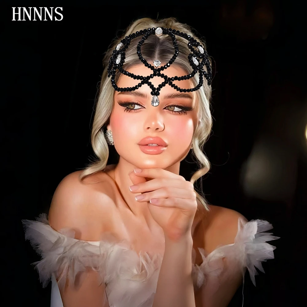 TOPQUEEN رائعة الزفاف حجر الراين عقال اليدوية حبة النسيج جميلة السيدات مأدبة الرقص حزب أغطية الرأس YXA407