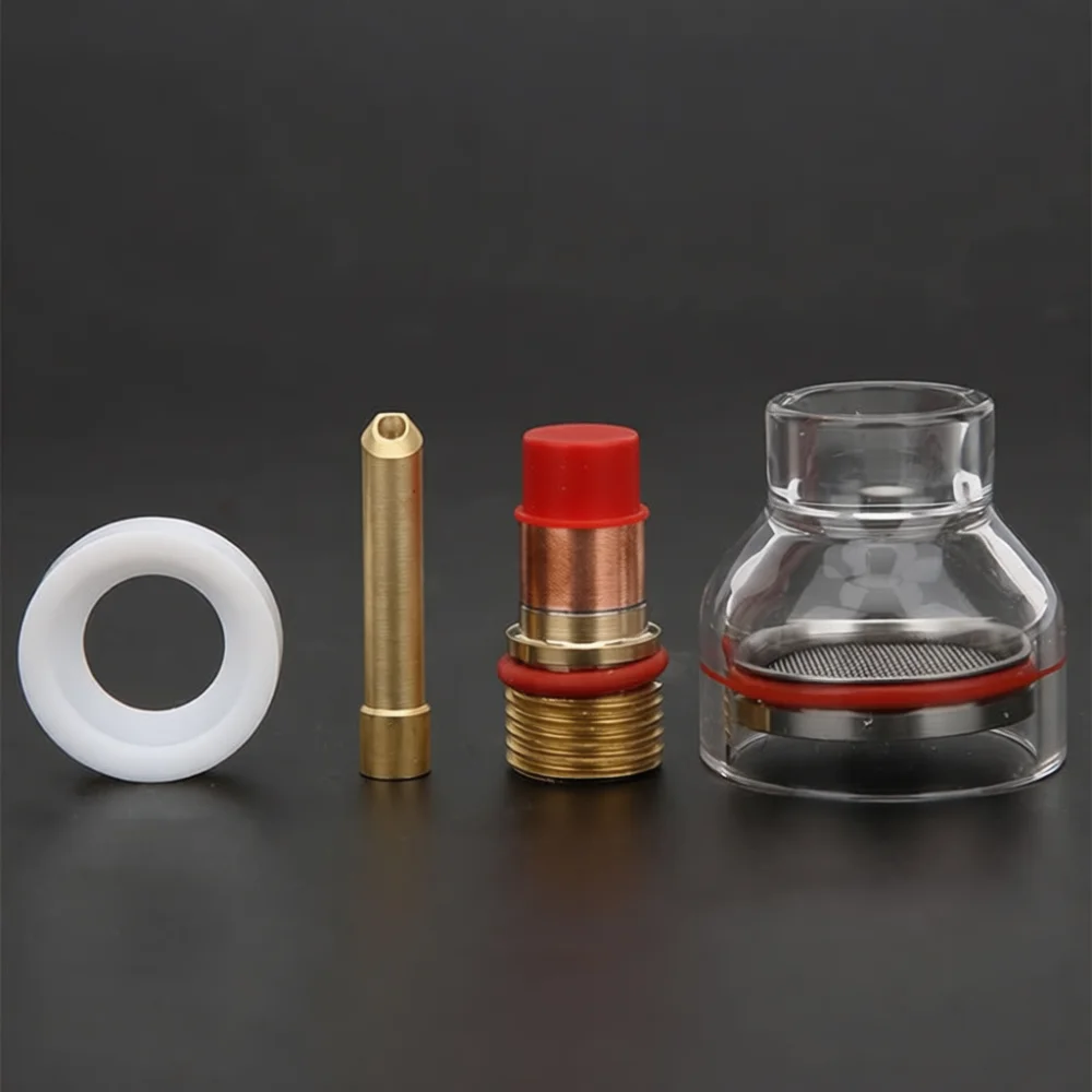 Argon Arc Welding Torch Kit For WP17 WP18 WP26 Clear Glass Cup Gas Lens Mesh Filter Professional Industrial Hardware Tool