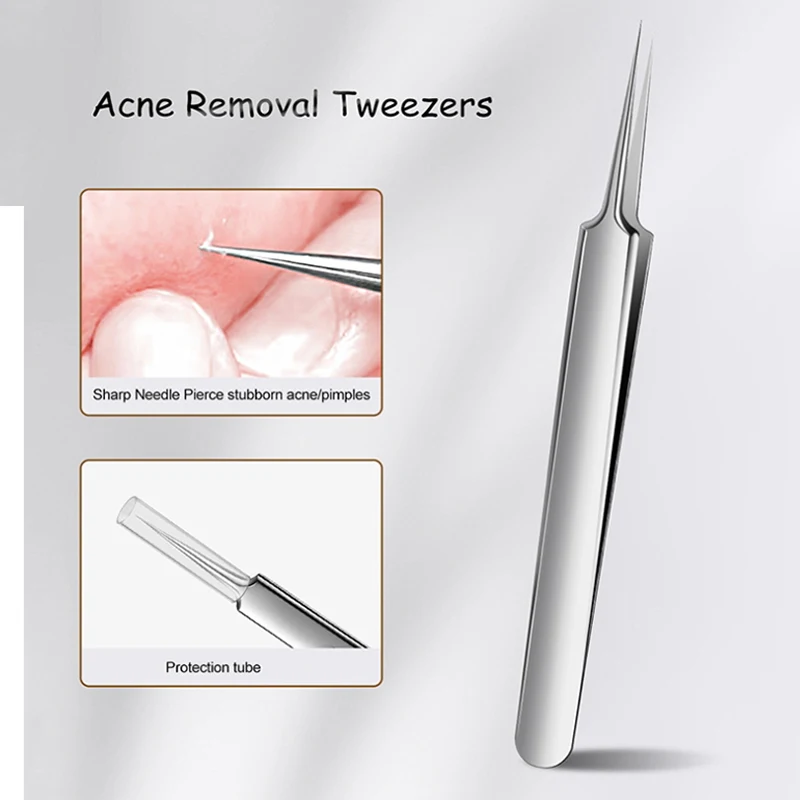مزيل الرؤوس السوداء على الوجهين - ملعقة ومشبك لتنظيف مسام الأنف والوجه #4