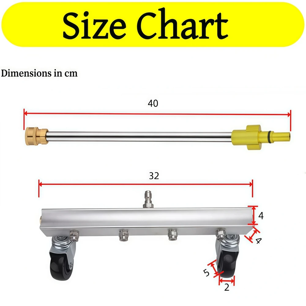 6090psi ضغط غسالة الطرق تنظيف أداة الفولاذ المقاوم للصدأ تنظيف فوهة ، لـ Karcher Bosch AR Lavor Nilfisk Huter Kranzle