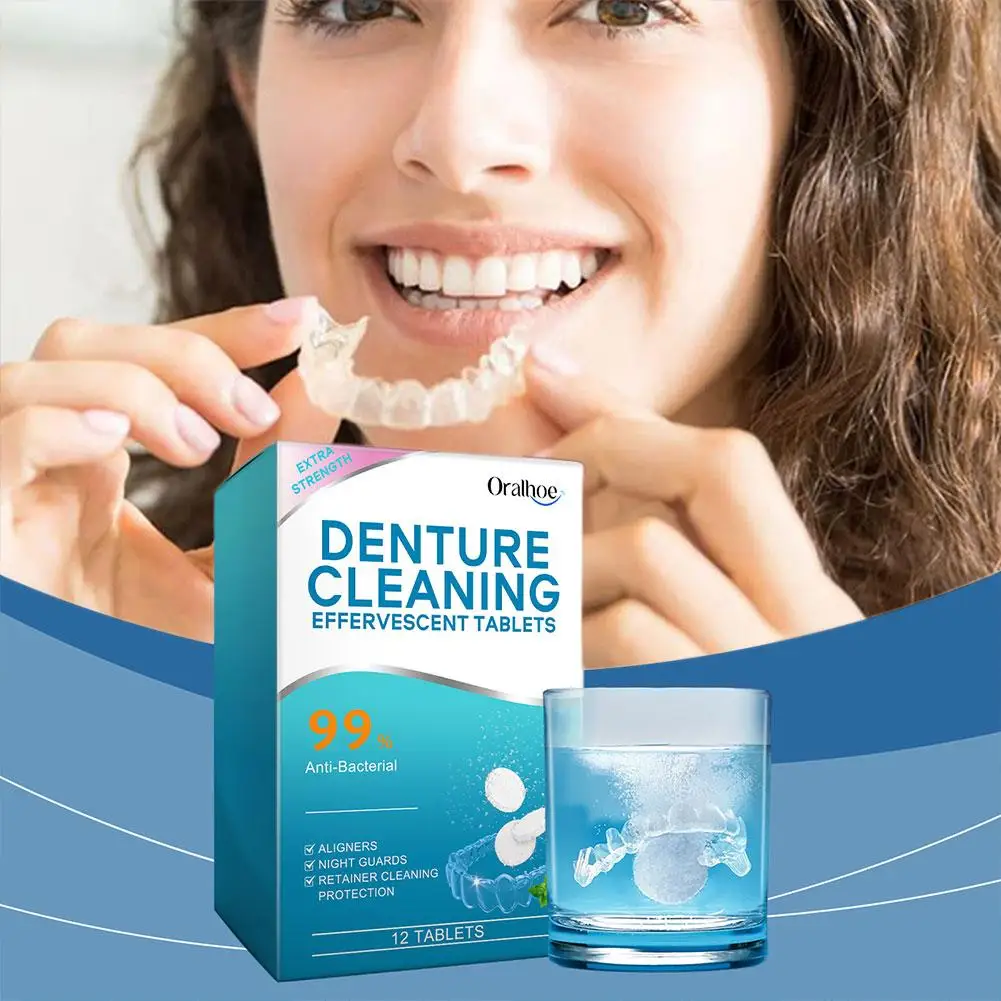 

Effectively Removing Stain For Denture Cleaning Effervescent Tablets Quickly Dissolve Protect Denture Hygiene Care H4Q0