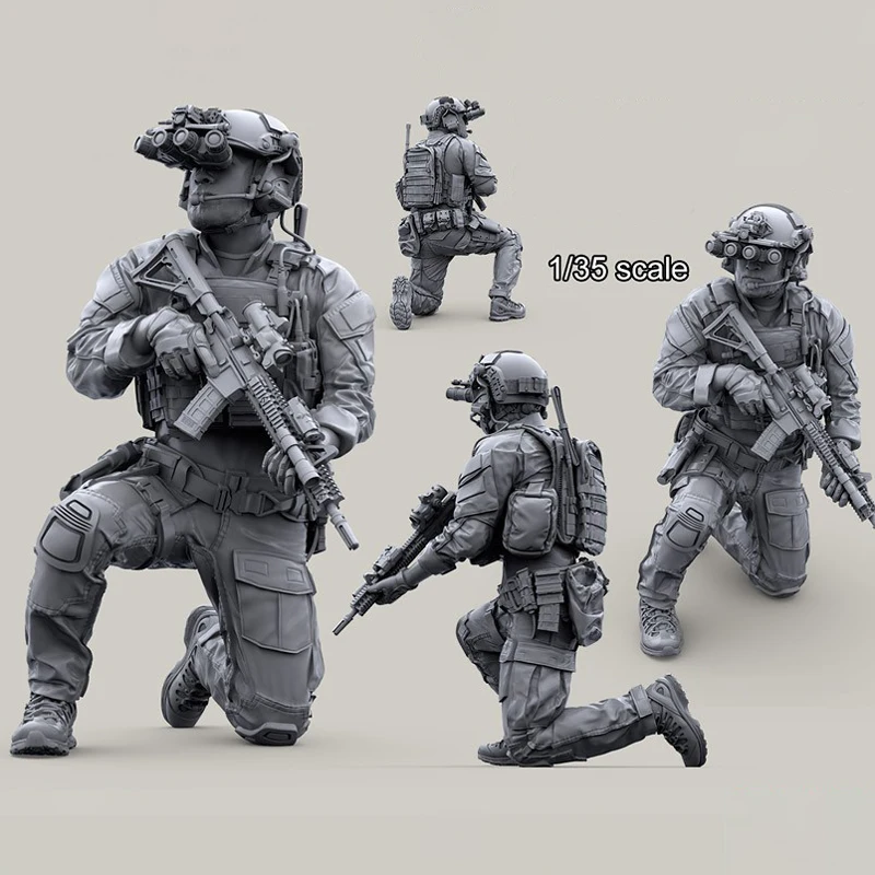 1/35 Resin Model Figure Kits GK , Six People,No Motorcycle,Military Theme,Unassembled And Unpainted,136RBL