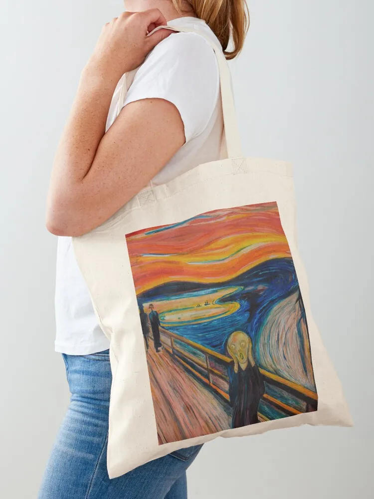 The Scream, Artwork, picture, genius, Edvard Munch, Museum, museum, painting Tote Bag eco bag folding Canvas Tote Bag