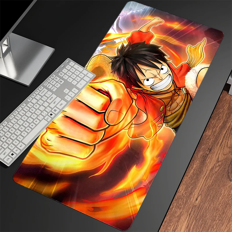 Mouse Pad O-one P-piece luffy Black Anime Mousepad Office Laptop Extended Desk Mat Gaming Anti-fray Pad Gamer Keyboard Mouse Mat