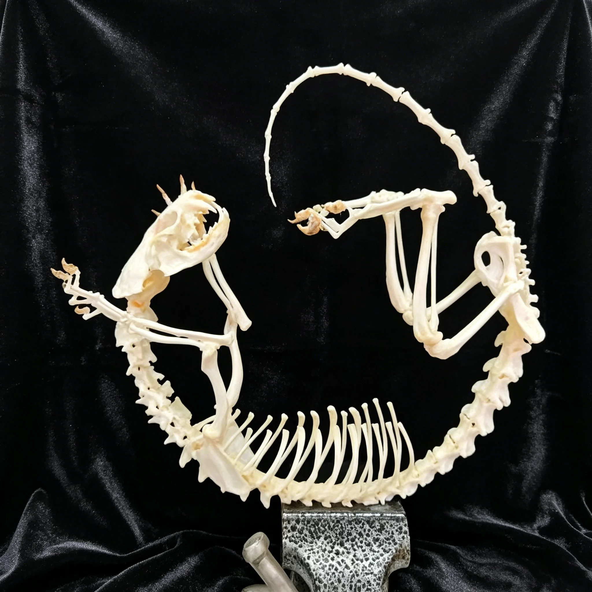 Taxidermy, A complete set of unassembled real mink skeletons, real animal bones