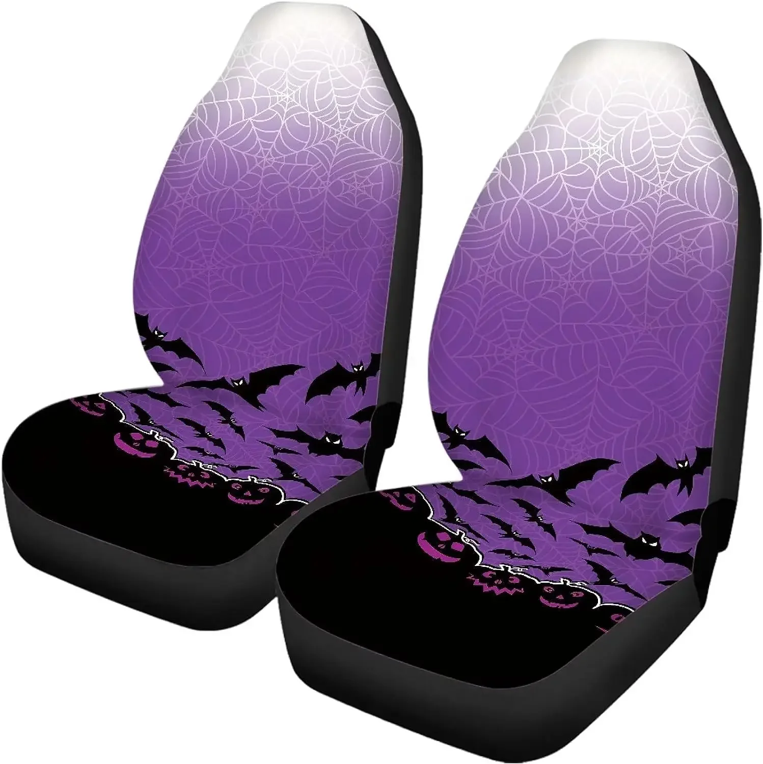 Juste de siège de voiture respirante Purpel Dark Bat, impression personnalisée, universelle, adaptée pour SUV, camion, protecteu