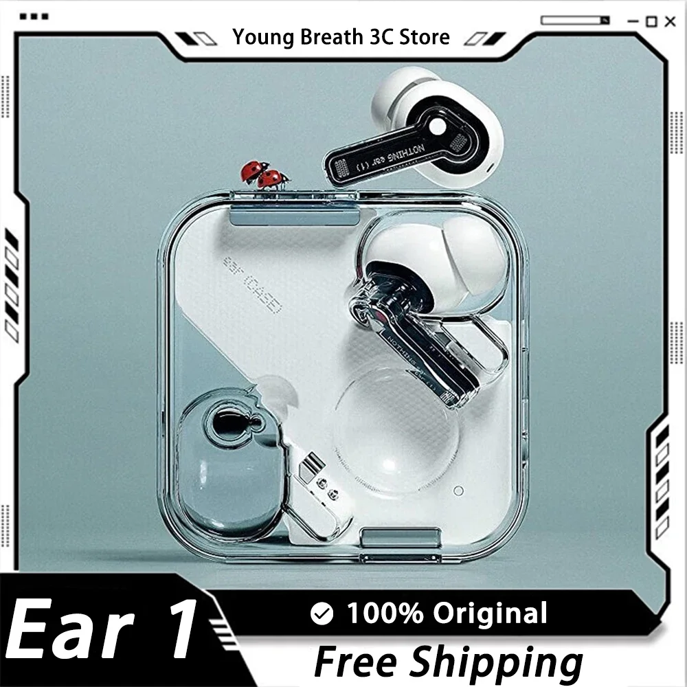 Original Nothing Ear 1 Wireless Earbuds Bluetooth 5.2 Earphones 11.6mm Dynamic ANC Active Noise Cancellation In-Ears Headphone