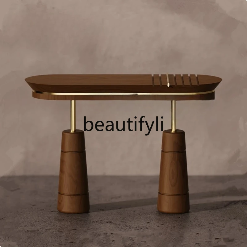 

Metal Entryway Table Vintage Solid Wood Entryway Console Hallway Decorative Long Table