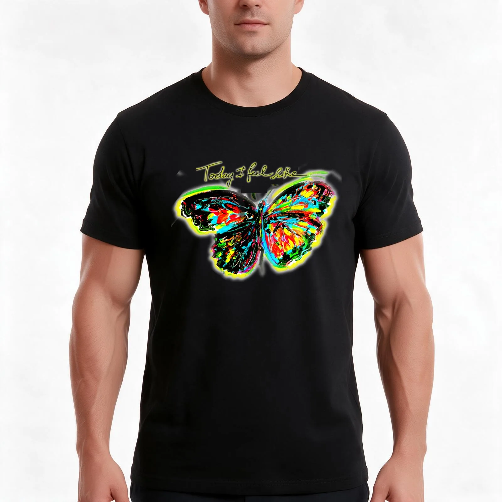 I Feel Like..Butterfly Tshirt Collection Create by an Italian artist. Limited editions of 99! T-Shirt, Summer Casual Cotton Tee