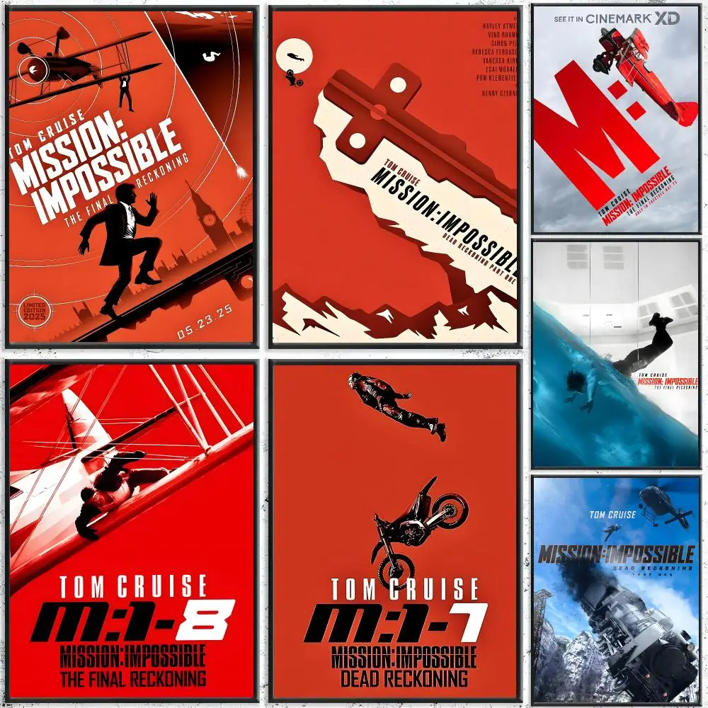 1pc M-Mission Impossible The Final Reckoning Poster HD Waterproof Self-Adhesive Wall Art – Multi-Scene Use Top Gift Pick